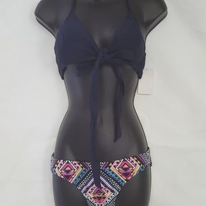 10 for $20 Navy Blue Top Boho Bottom Bikini NWT